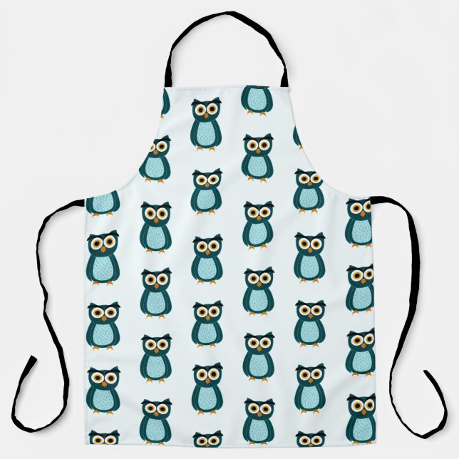 Tablier Illustration Blue Owl (Recto)