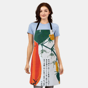 Tablier Illustration botanique japonaise d'une citrouille