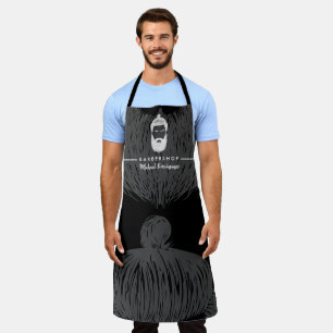 Tablier Illustration de barbe et de moustache de coiffeur