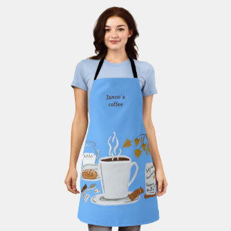 Tablier Illustration de café noir finlandais Scandi automn