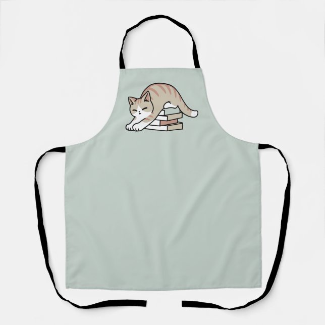 Tablier Illustration de chat Lover - Curled Up & Cosy (Recto)