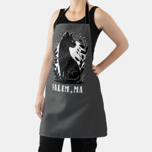 Tablier Illustration de chat noir Salem