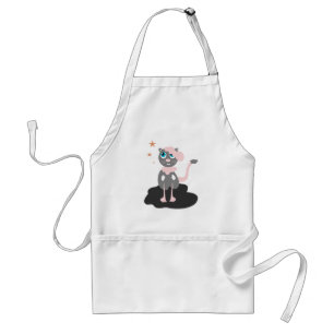 Tablier Illustration de chat pour enfants, chaton de dessi
