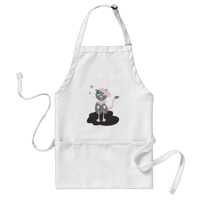Tablier Illustration de chat pour enfants, chaton de dessi (Devant)