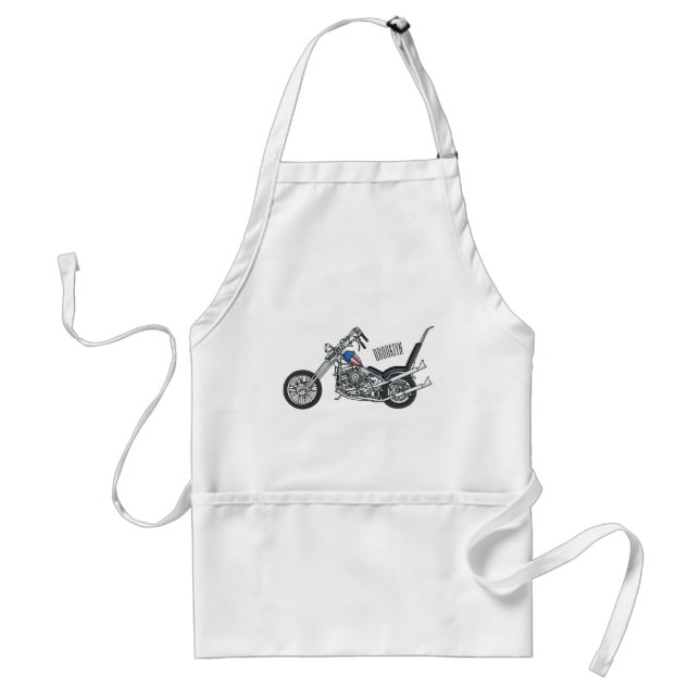 Tablier Illustration de Chopper Motorcycle 1950 (Devant)