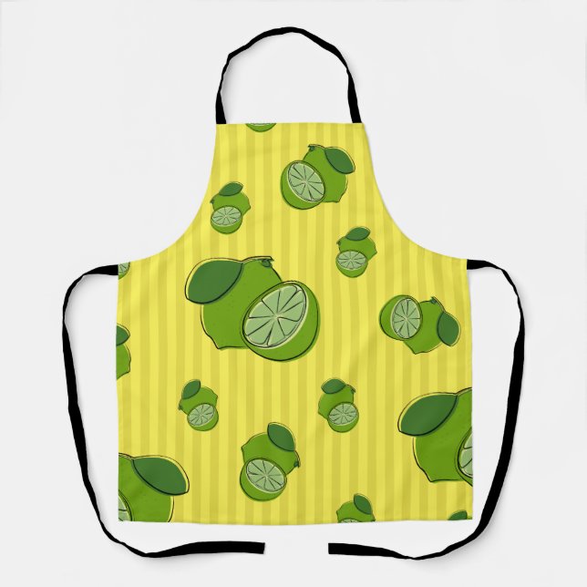Tablier Illustration de citrons verts (Recto)