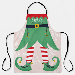 Tablier Illustration de costume elfe amusant Père Noël pet