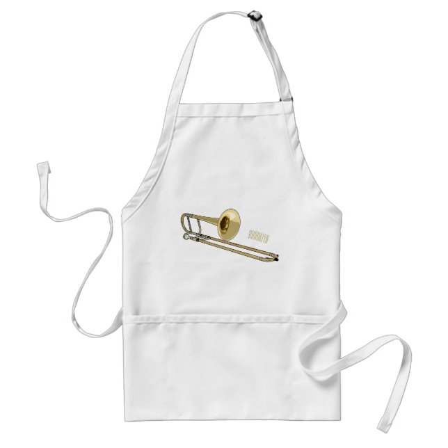 Tablier Illustration de dessin animé de Trombone (Devant)