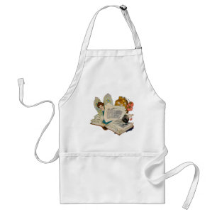 Tablier Illustration de fée amatrice de livres anciens