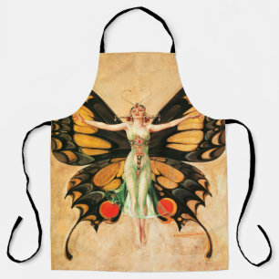 Tablier Illustration de femme de Leyendecker papillon Flap