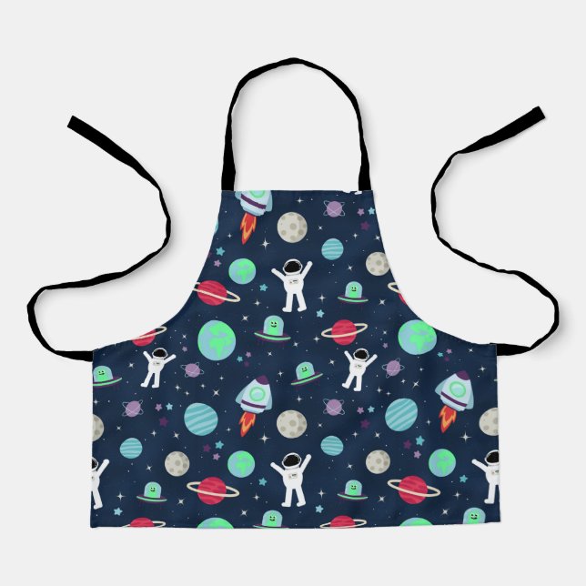 Tablier illustration de motif spatial (Recto)
