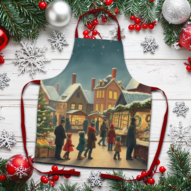Tablier Illustration de Noël Vintage (Créateur téléchargé)