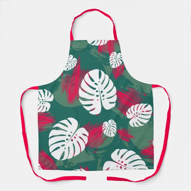 Tablier Illustration de plante tropicale (Recto)