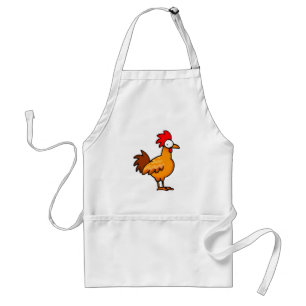 Tablier Illustration de poulet de dessin animé drôle