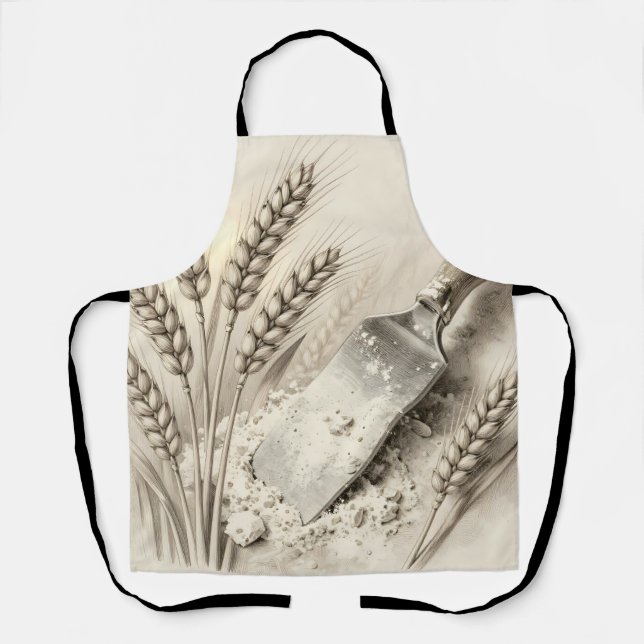 Tablier Illustration de racloir de pâte en farine avec des (Recto)
