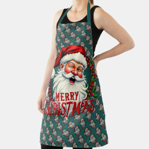 Tablier Illustration de style vintage de Santa pour un joy