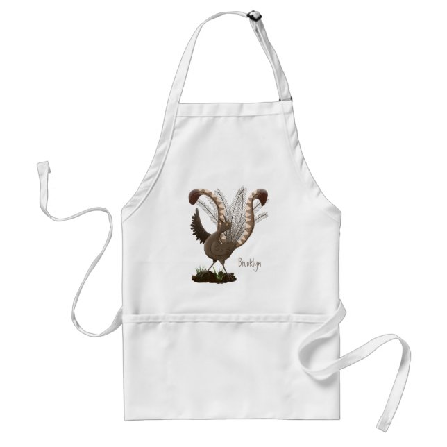 Tablier Illustration de superbe et superbe lyrebird (Devant)
