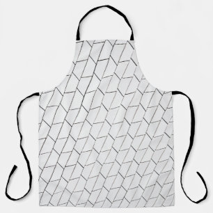 Tablier Illustration des lignes blanches et noires