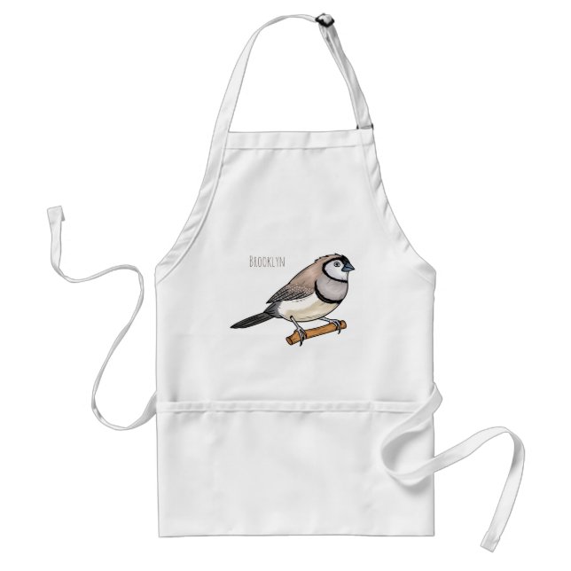 Tablier Illustration d'oiseau à deux barreaux (Devant)