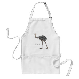 Tablier Illustration d'oiseau de rhée