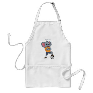 Tablier Illustration du joueur de football éléphant