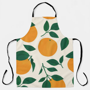 Tablier Illustration du Motif de fruits orange