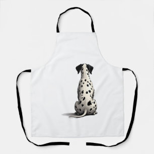 Tablier Illustration d'un chien dalmatien vintage vu de de