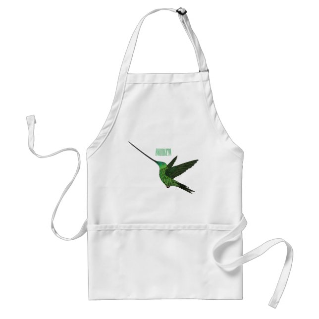 Tablier Illustration d'un colibri à bec épée (Devant)
