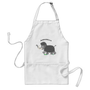Tablier Illustration d'un mammouth laineux mou