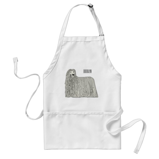 Tablier Illustration Komondor pour chien (Devant)