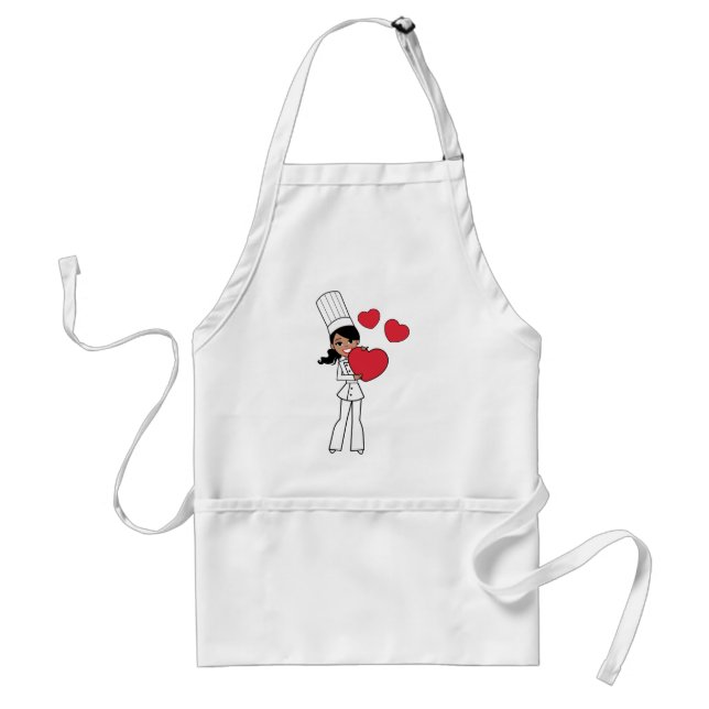 Tablier Illustration mignonne de fille de cuisinier de (Devant)