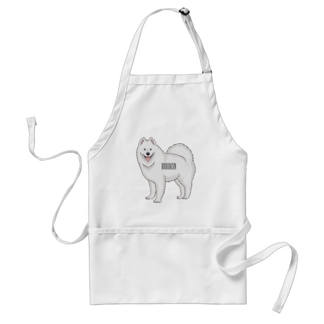 Tablier Illustration Samoyed dog (Devant)