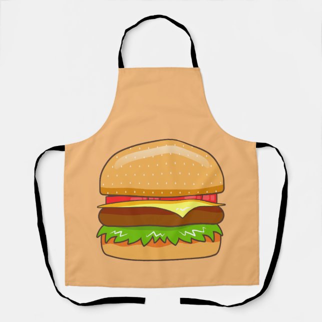 Tablier Illustration vectorielle de burger (Recto)