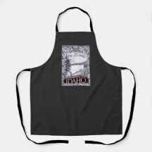 Illustration vintage Idaho Apron