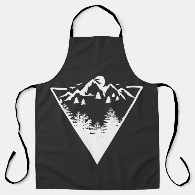 Tablier Image de cadre triangle avec paysage sauvage (Recto)