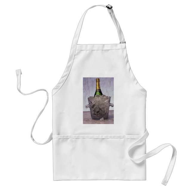 Tablier Image de Champagne dans le seau à glace en verre (Devant)