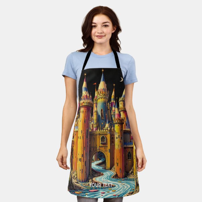 Tablier Imaginaire Château Cute De Crayons (Porté)