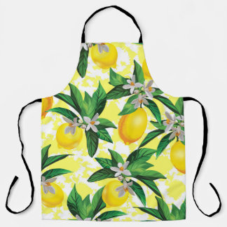 Tablier Imaginaire citron : Motif Floral Créatif