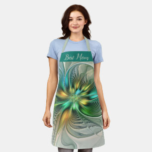 Tablier Imaginaire coloré Fleur Abstraite Fractal Best Mam