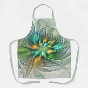 Tablier Imaginaire coloré Moderne Fleur Abstraite Fractale