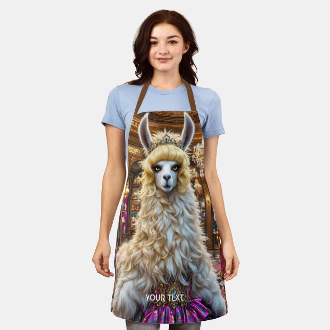 Tablier Imaginaire Cute Drama Llama Queen (Porté)