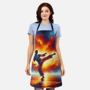 Tablier Imaginaire joli Sunset Karate Fighter