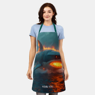 Tablier Imaginaire mignon feu requin mer