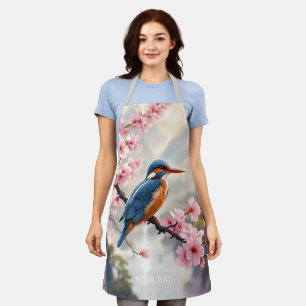 Tablier Imaginaire mignon Sakura Bleu d'oiseau