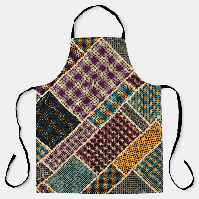 Tablier Imitation du motif de patchwork indien avec textur (Recto)