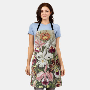 Tablier Impression botanique vintage d'orchidée par Ernst 