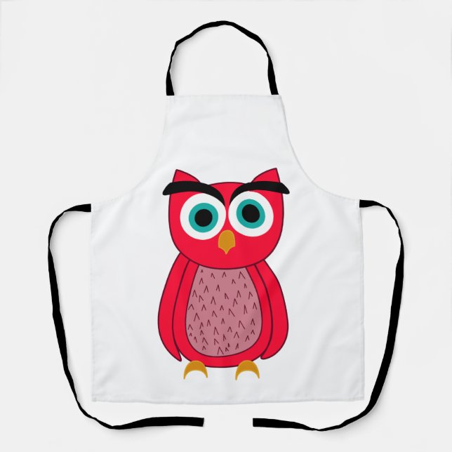 Tablier Impression de photo de hibou (Recto)