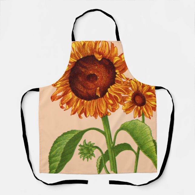 Tablier impression de tournesol (Recto)
