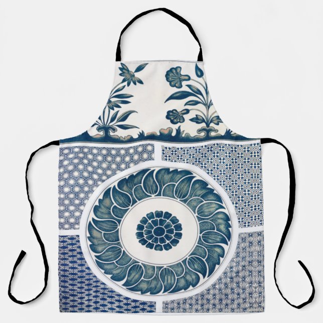 Tablier Impression d'ornement floral classique (Recto)
