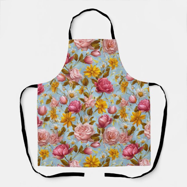 Tablier Impression florale de style antique (Recto)